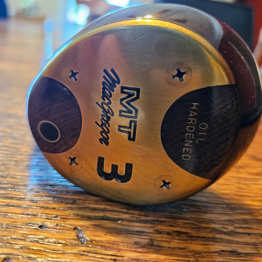 MacGregor MT 3 Wood Oil Hardened Persimmon Fairway Wood Golf‎ Pride Grip 43"